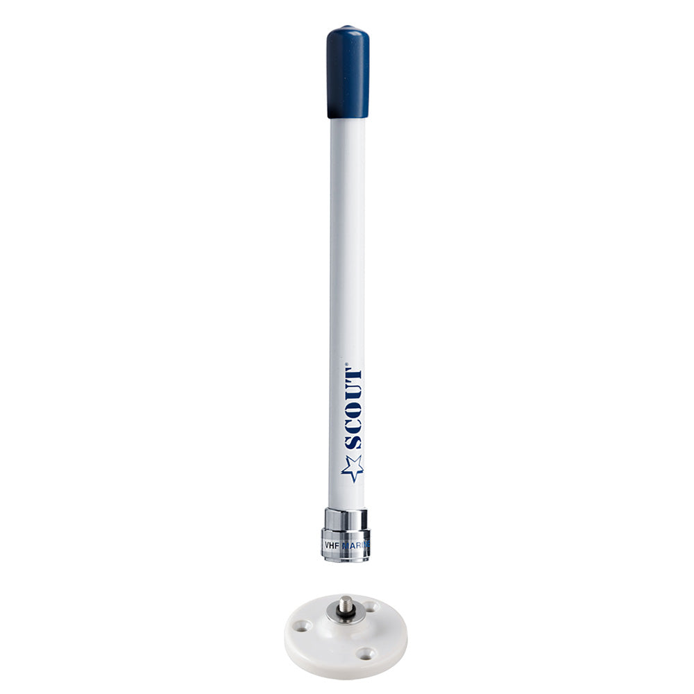 Scout 9" Stubby White VHF Antenna w/Quick Mount Includes 5M RG-58, Mount  Integrated Connector KS-10 [PF AN NVHF00025] Scout