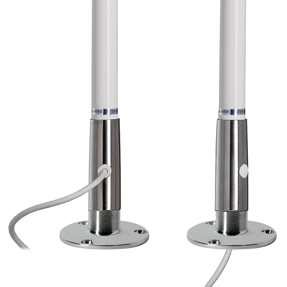 Scout 4' White VHF Antenna 3dB Stainless Steel Ferule w/5M RG-58 Includes PL-259 [PF AN NVHF00044T] Scout