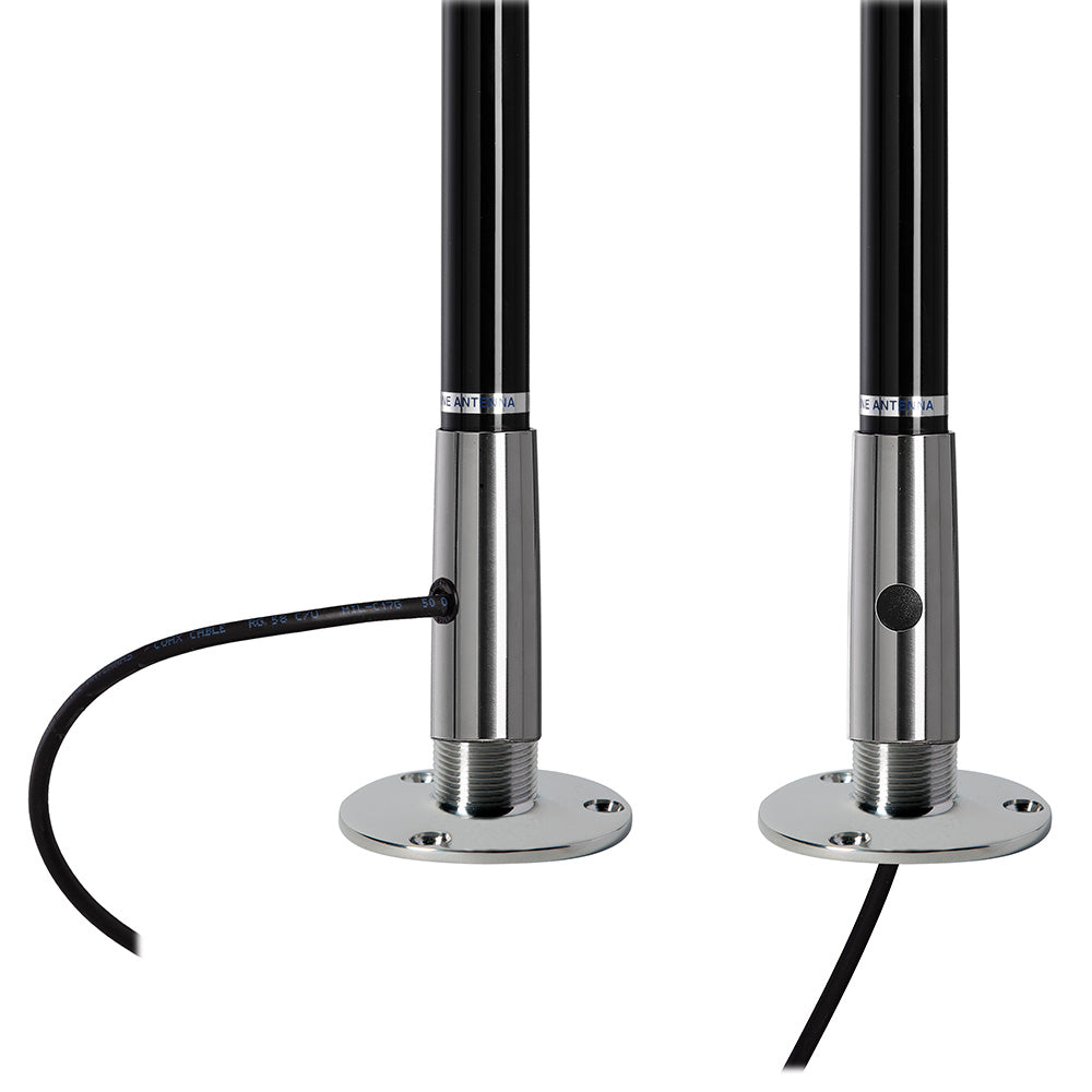 Scout 4' Black VHF Antenna 3dB Stainless Steel Ferule w/5M RG-58 Includes PL-259 [PF AN NVHF00045T] Scout