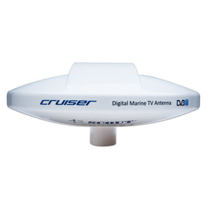 Scout Cruiser 10" White TV Antenna Omnidirectional w/20M, 75 ohms, Cable [PF AN NTV001] Scout