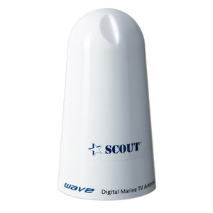 Scout Wave 4" White TV Antenna Omnidirectional 25dB Gain w/10M, 75 ohms, Cable [PF AN NTV002] Scout