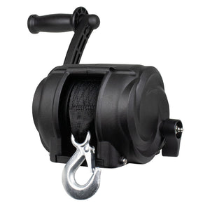 Powerwinch Premier Series Winch 2000lb, 8", Crank Arm - Carbon Black [21300-W-2000-8-B-R] Powerwinch