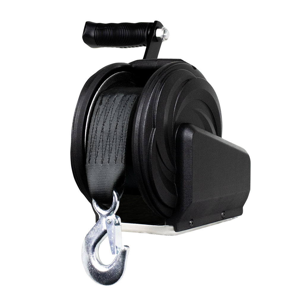 Powerwinch Select Series Winch 600lb, 6" Crank Arm - Carbon Black [21400-W-0600-6-B-R] Powerwinch