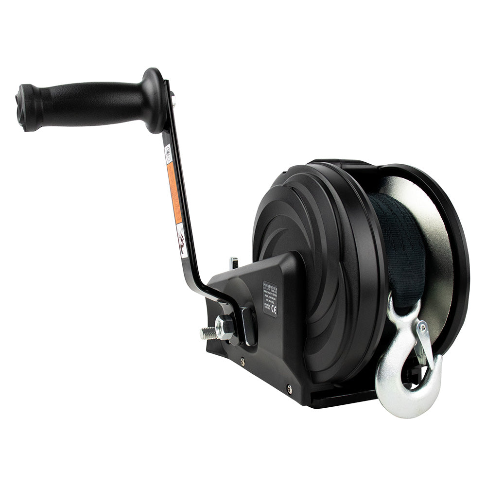 Powerwinch Select Series Winch 2,000lb, 2 Speed, 8" Crank Arm - Carbon Black [21400-W-2000-8-B-R] Powerwinch