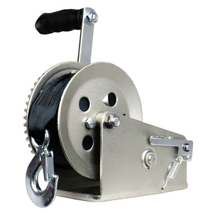 Powerwinch Utility Series Winch 2,000lb, 2 Speed, 6" Crank Arm - Carbon Black [21500-W-2000-6-B-R] Powerwinch