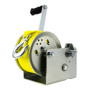 Powerwinch Utility Series Winch 3,200lb, 2 Speed, 11" Crank Arm - Zinc [21500-W-3200-11-Z-R] Powerwinch