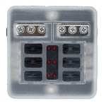 Bluewater 6 Position Fuse Block w/LEDs [3200-0001-006] Bluewater