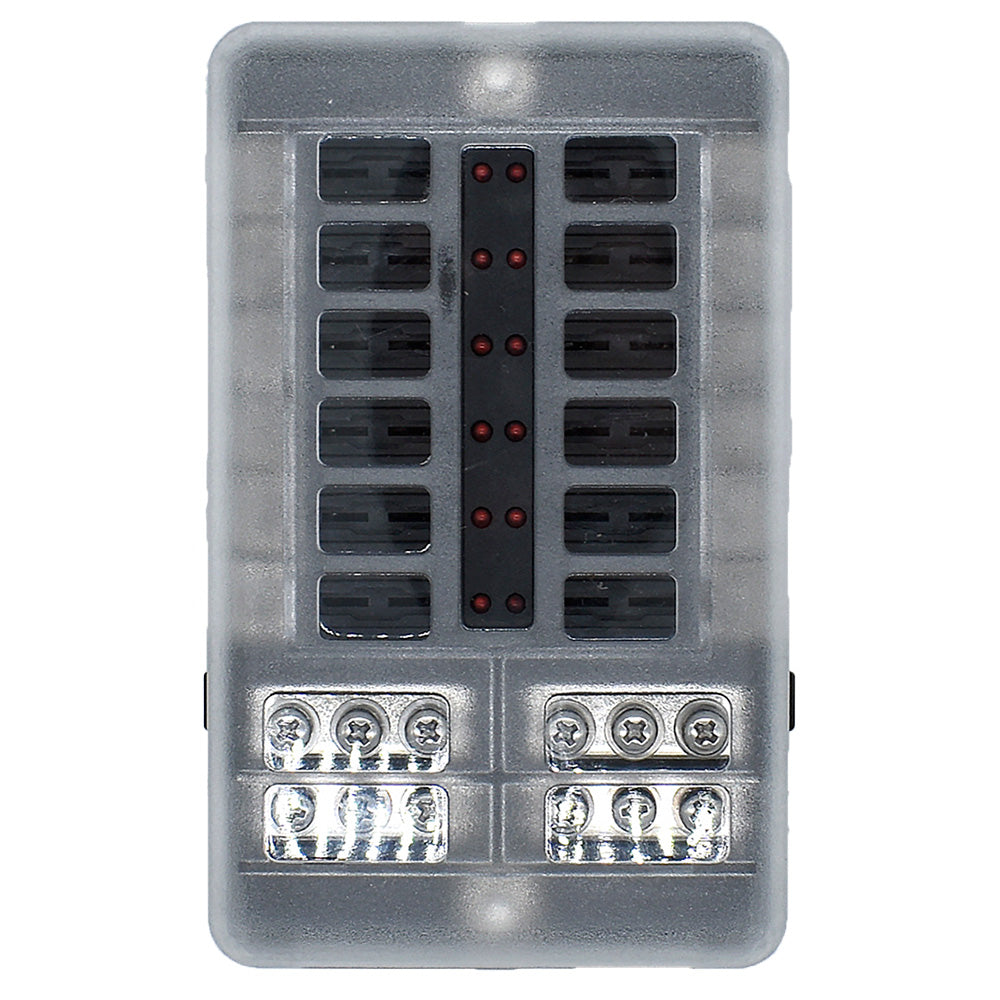 Bluewater 12 Position Fuse Block w/LEDs [3200-0001-012] Bluewater