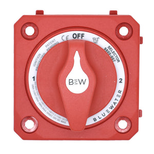 Bluewater Off/1/2/Both Battery Switch - Panel Mount - Red [9800-007-10] Bluewater