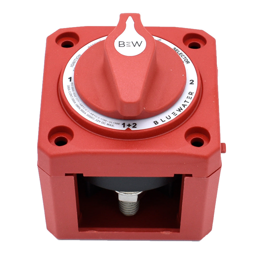 Bluewater Off/1/2/Both Battery Switch - Surface Mount - Red [9800-007-11] Bluewater