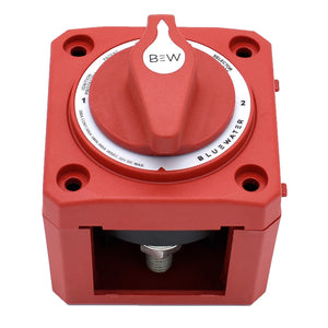 Bluewater OFF/1/2 Battery Switch - Surface Mount - Red [9800-008-11] Bluewater