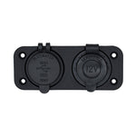 Bluewater Dual USB/USB-C 12V Combo Receptacle w/Plate [3000-4011] Bluewater