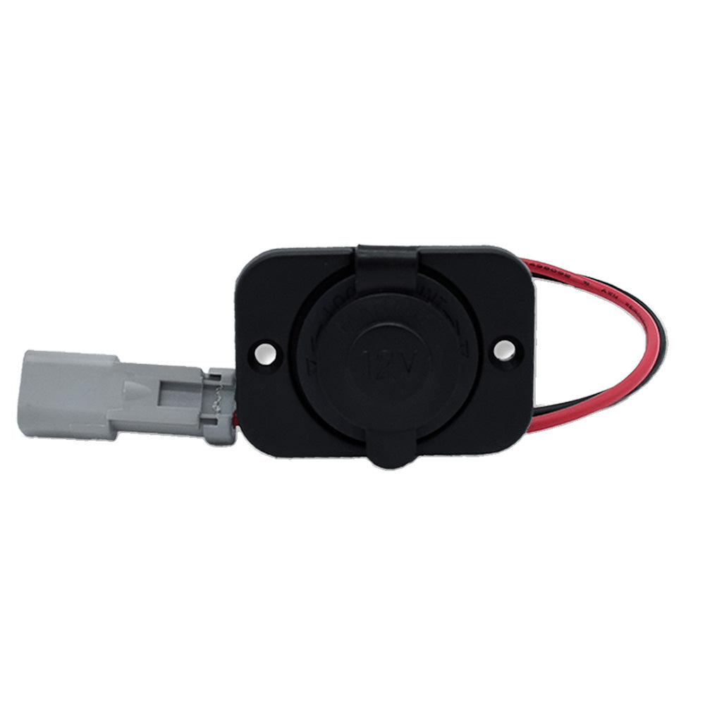 Bluewater 12V w/Single Sealed Socket w/Deutsch Connector  Plate [6000-3004] Bluewater
