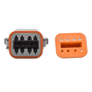 Bluewater 8 Position Female Deutsch Connector w/Wedge Lock [DT06-08SA] Bluewater
