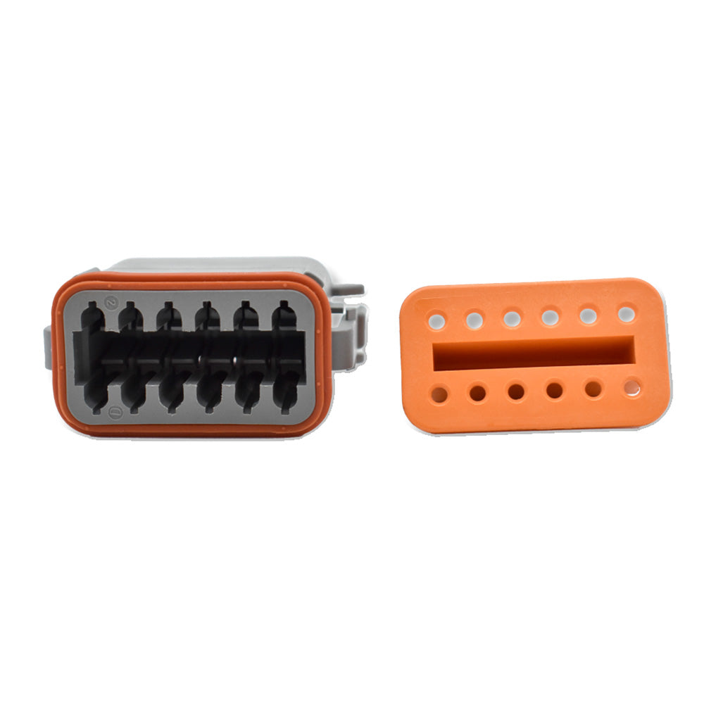 Bluewater 12 Position Female Deutsch Connector w/Wedge Lock [DT06-12S] Bluewater
