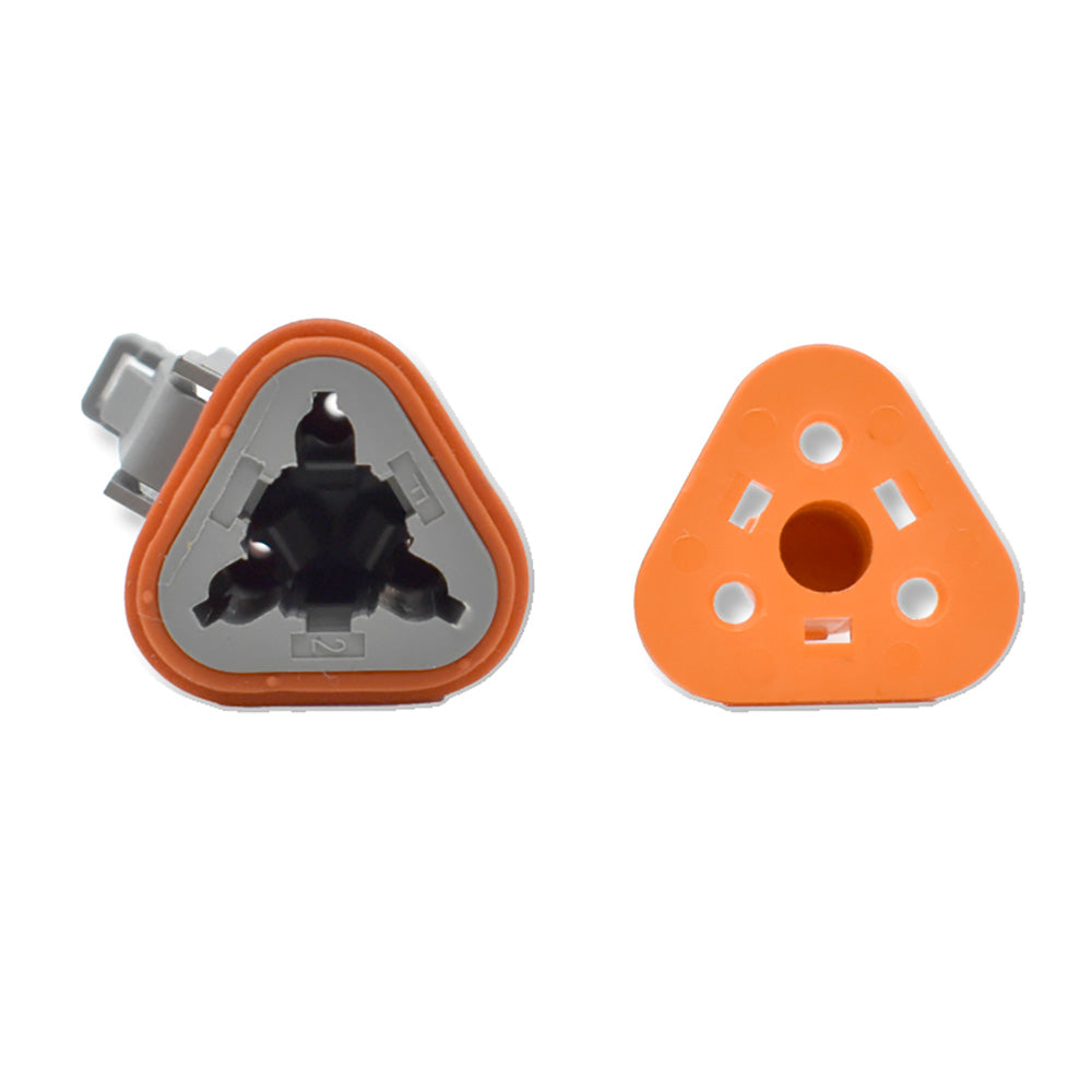 Bluewater 3 Position Female Deutsch Connector w/Wedge Lock [DT06-3S] Bluewater
