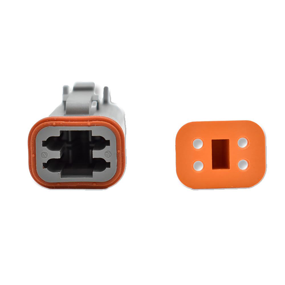 Bluewater 4 Position Female Deutsch Connector w/Wedge Lock [DT06-4S] Bluewater