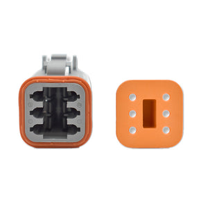 Bluewater 6 Position Female Deutsch Connector w/Wedge Lock [DT06-6S] Bluewater