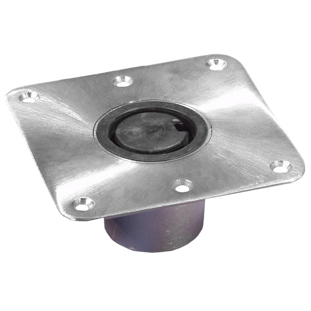 Springfield 2-3/8" Plug-In Stainless Steel Square Base - 7"x7" [1300754-1] Springfield Marine