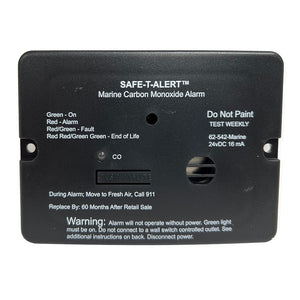 Safe-T-Alert 62 Series Carbon Monoxide Alarm - 24V Flush Mount - Black w/Relay [62-542-R-BL-24V] Safe-T-Alert