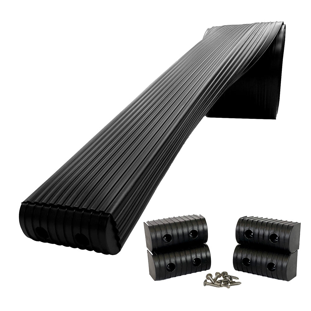 Caliber BunkWrap Kit - Black 16' x 2" x 4" Roll + 4 Caps + HRDW Roll + 4 Endcaps  Stainless Steel Hardware [23054-BK] Caliber