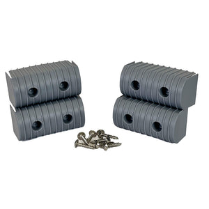 Caliber BunkWrap End Cap 2x4" Grey Accessory Kit w/Stainless Steel Hardware *4-Pack [23051] Caliber