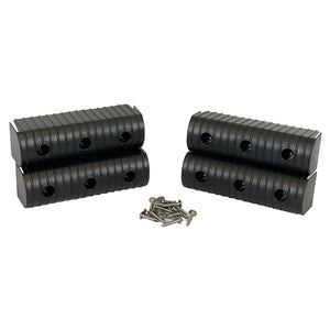 Caliber BunkWrap End Cap 2x6" Black Accessory Kit w/Stainless Steel Hardware *4-Pack [23053-BK] Caliber