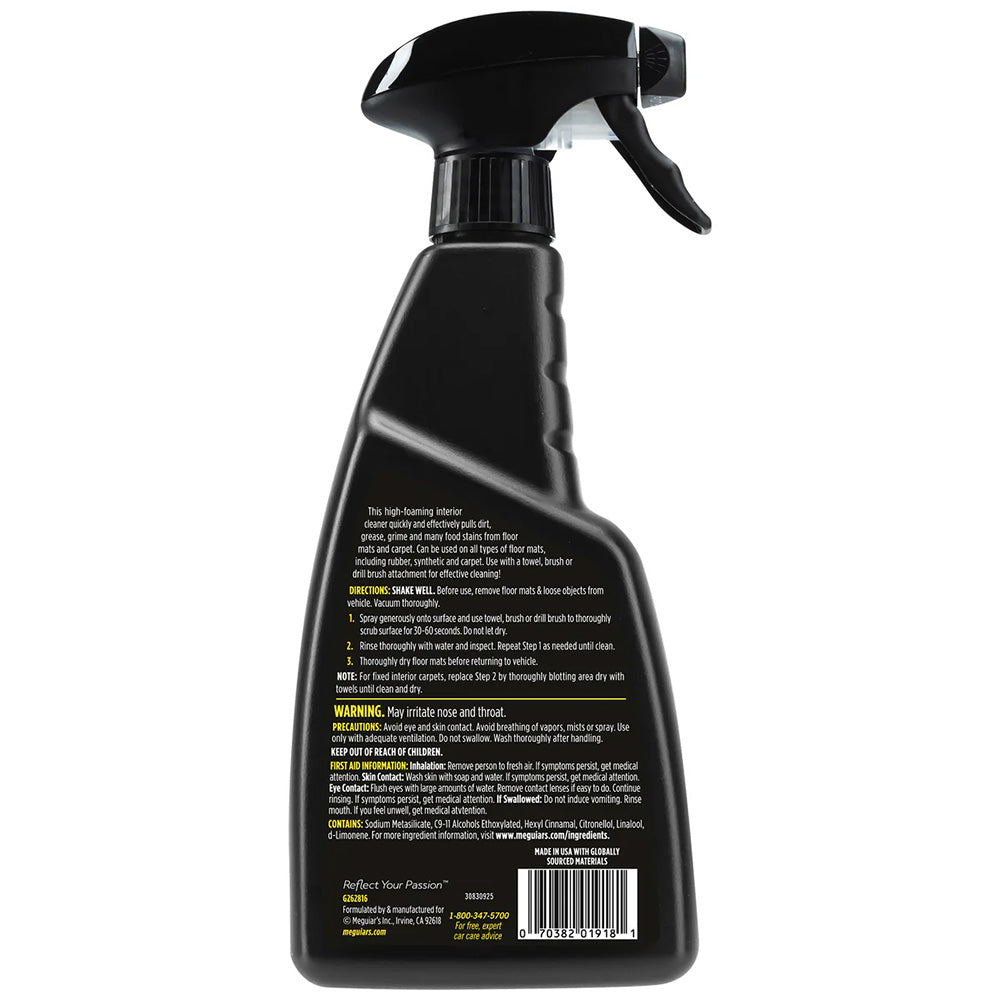 Meguiar's Foaming Floor Mat + Carpet Cleaner - 16oz [G262816] Meguiar's