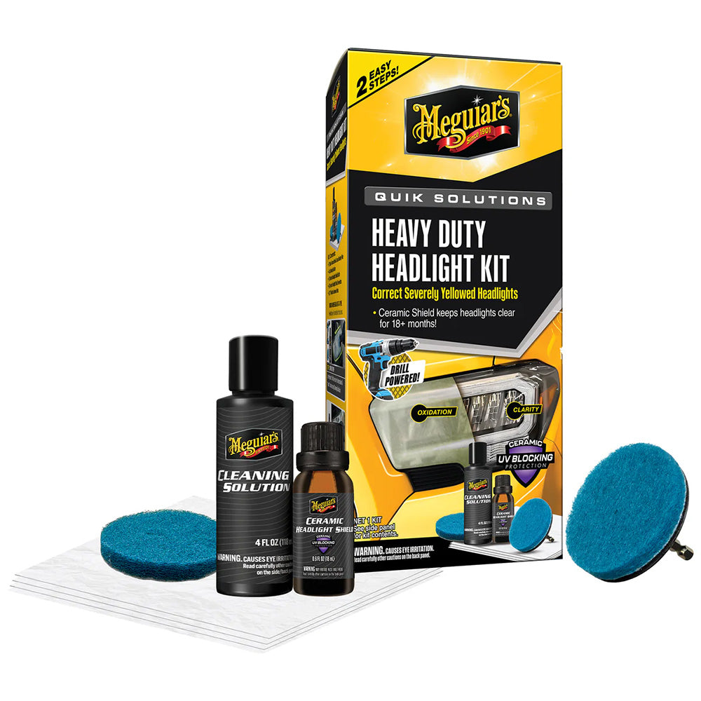 Meguiar's Quik Solutions Heavy Duty Headlight Kit [G55265] Meguiar's