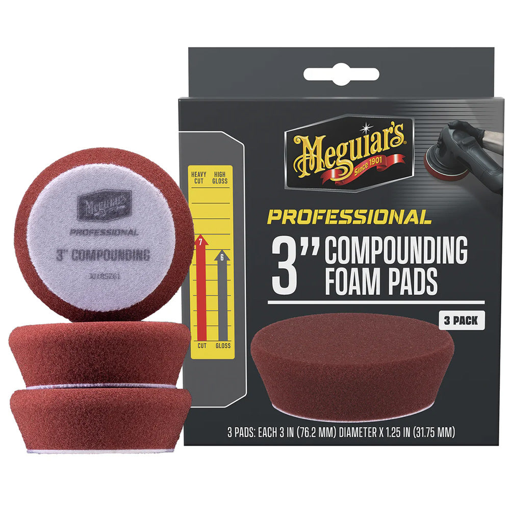 Meguiar's Professional 3" Compound Foam Pads *3-Pack [M3CFP3] Meguiar's
