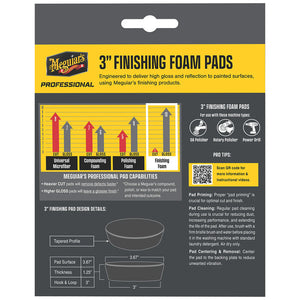 Meguiar's Professional 3" Finishing Foam Pads *3-Pack [M3FFP3] Meguiar's
