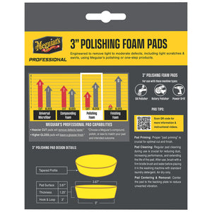 Meguiar's Professional 3" Polishing Foam Pads *3-Pack [M3PFP3] Meguiar's