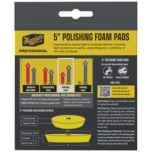 Meguiar's Professional 5" Polishing Foam Pads *2-Pack [M5PFP2] Meguiar's