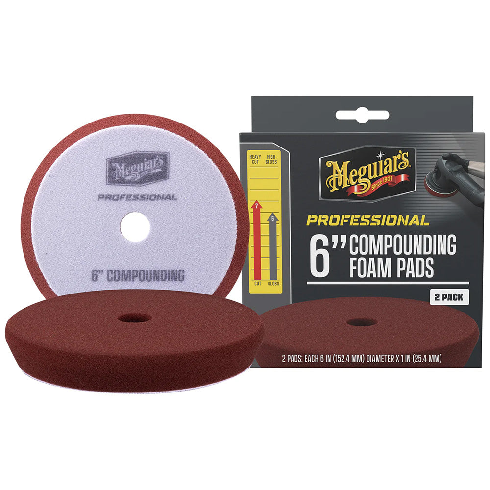 Meguiar's Professional 6" Compounding Foam Pads *2-Pack [M6CFP2] Meguiar's
