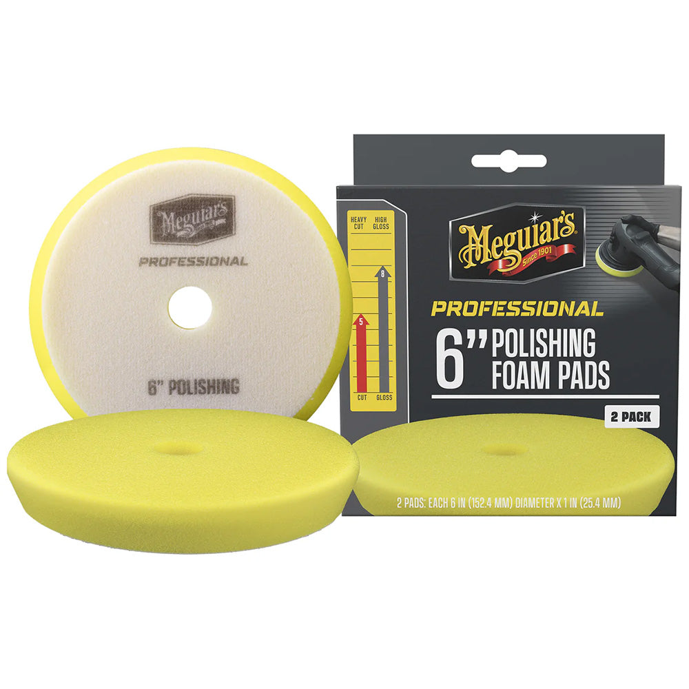 Meguiar's Professional 6" Polishing Foam Pads *2-Pack [M6PFP2] Meguiar's