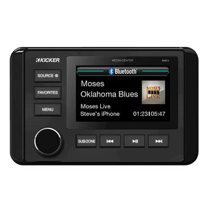 KICKER KMC4 Weather-Resistant Gauge-Style Media Center w/Bluetooth [51KMC4] KICKER