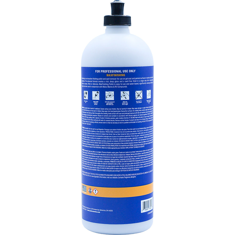 Malco MaxFinishing Polish - 32oz [163532] Malco Products Inc