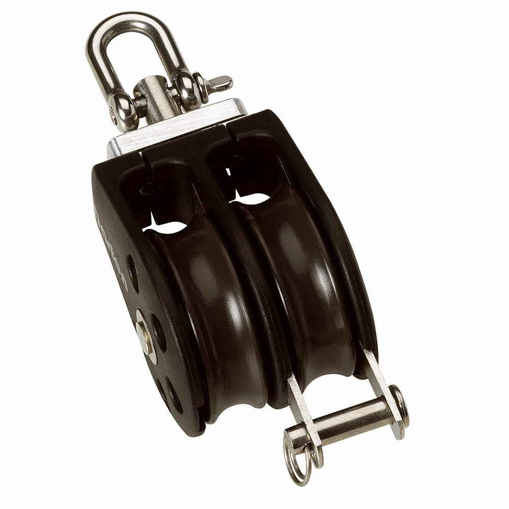 Barton Size 5 54mm Plain Bearing Pulley Block Double Swivel  Becket [N05231] Barton Marine