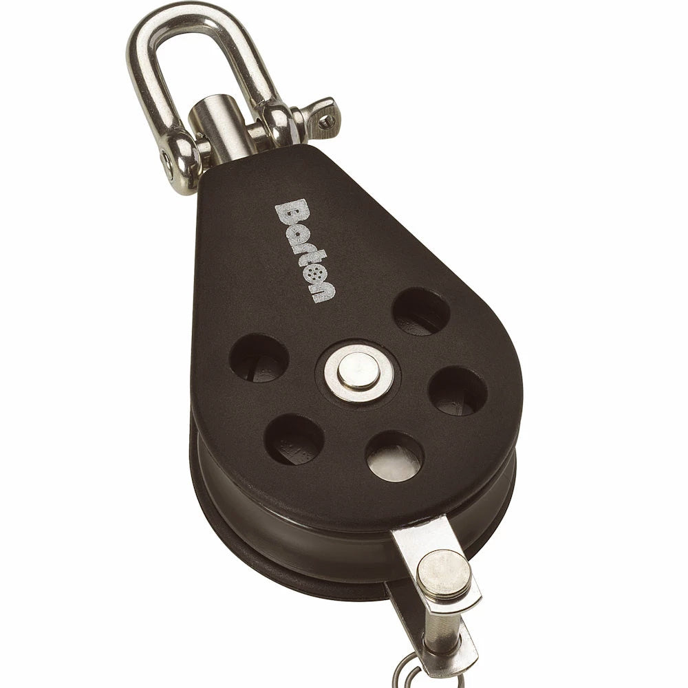 Barton Size 1 30mm Plain Bearing Pulley Block Single Swivel  Becket [N01131] Barton Marine