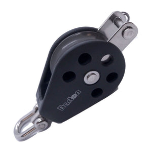 Barton Size 3 45mm Plain Bearing Pulley Block Single Swivel  Becket [N03131] Barton Marine