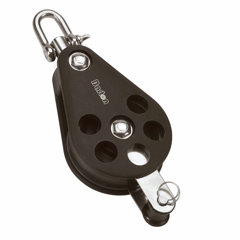 Barton Size 5 54mm Plain Bearing Pulley Block Single Swivel  Becket [N05131] Barton Marine
