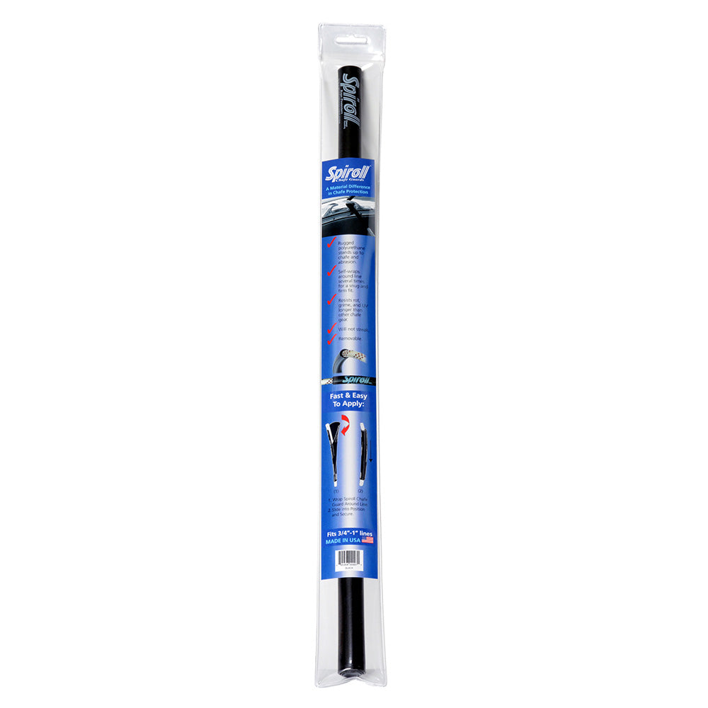 Spiroll Chafe Guard Black f/Lines up to 3/4"-1" Diameter [SPL-24-B-CG] Spiroll