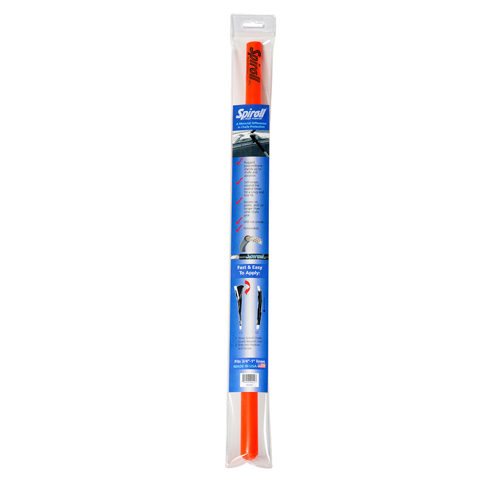 Spiroll Chafe Guard Orange for Lines up to 3/4"-1" Diameter [SPL-24-O-CG] Spiroll