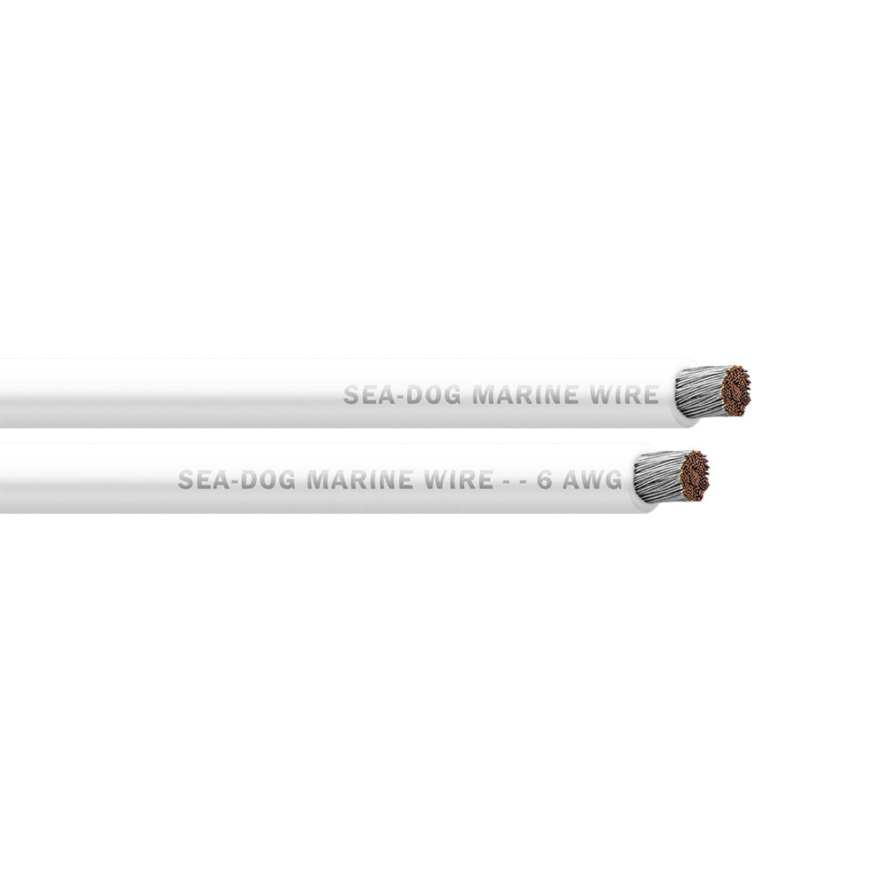 Sea-Dog 6 AWG White Battery Cable - 50' [8006051] Sea-Dog