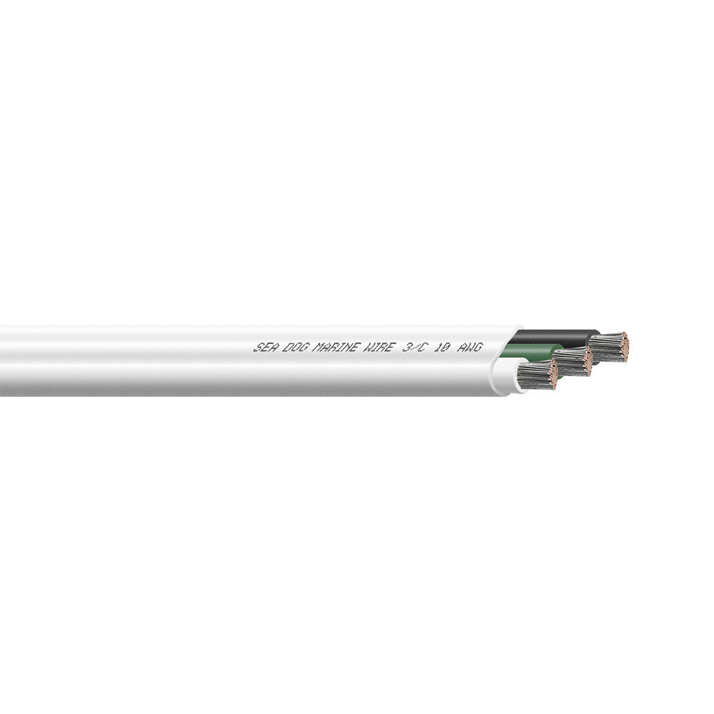 Sea-Dog 10/3 AWG Flat Triplex Wire - White/Green/Black - 300' [8010305] Sea-Dog