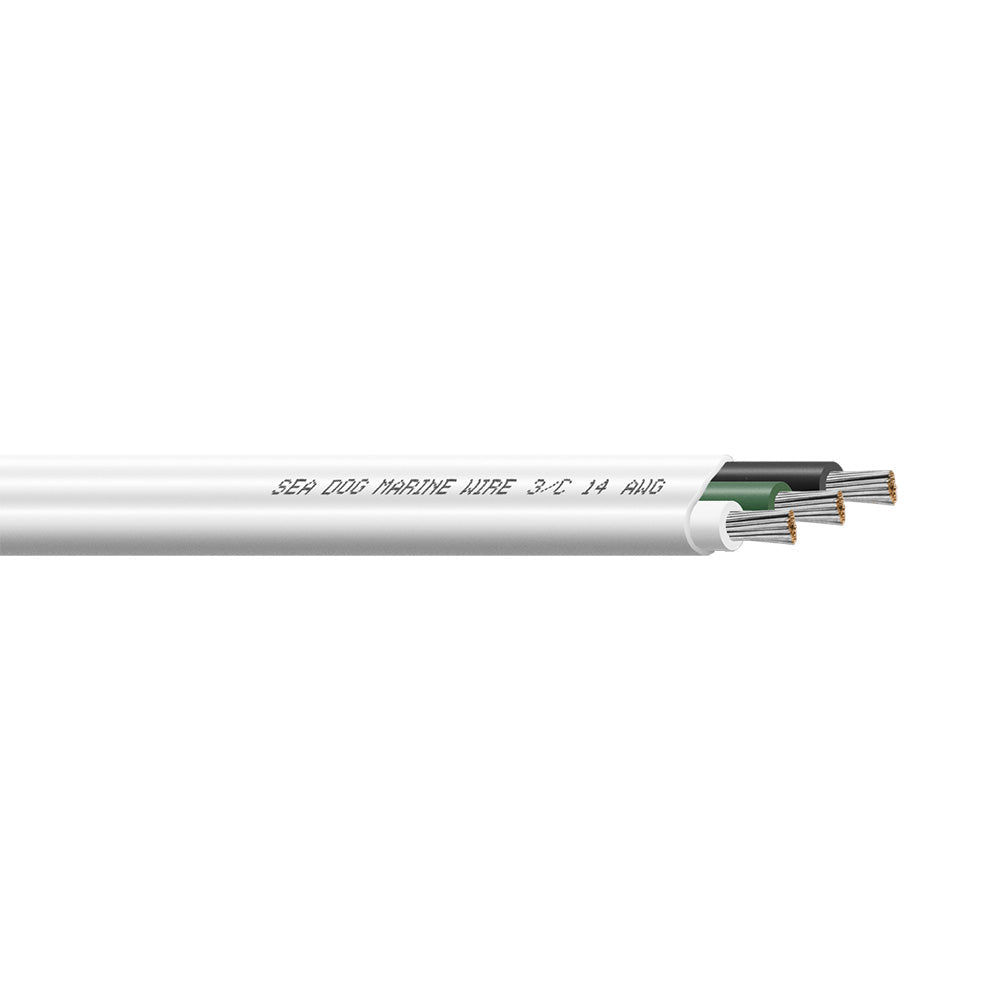 Sea-Dog 14/3 AWG Flat Triplex Wire - White/Green/Black - 500' [8014307] Sea-Dog