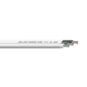 Sea-Dog 16/3 AWG Flat Triplex Wire - White/Green/Black - 250' [8016304] Sea-Dog