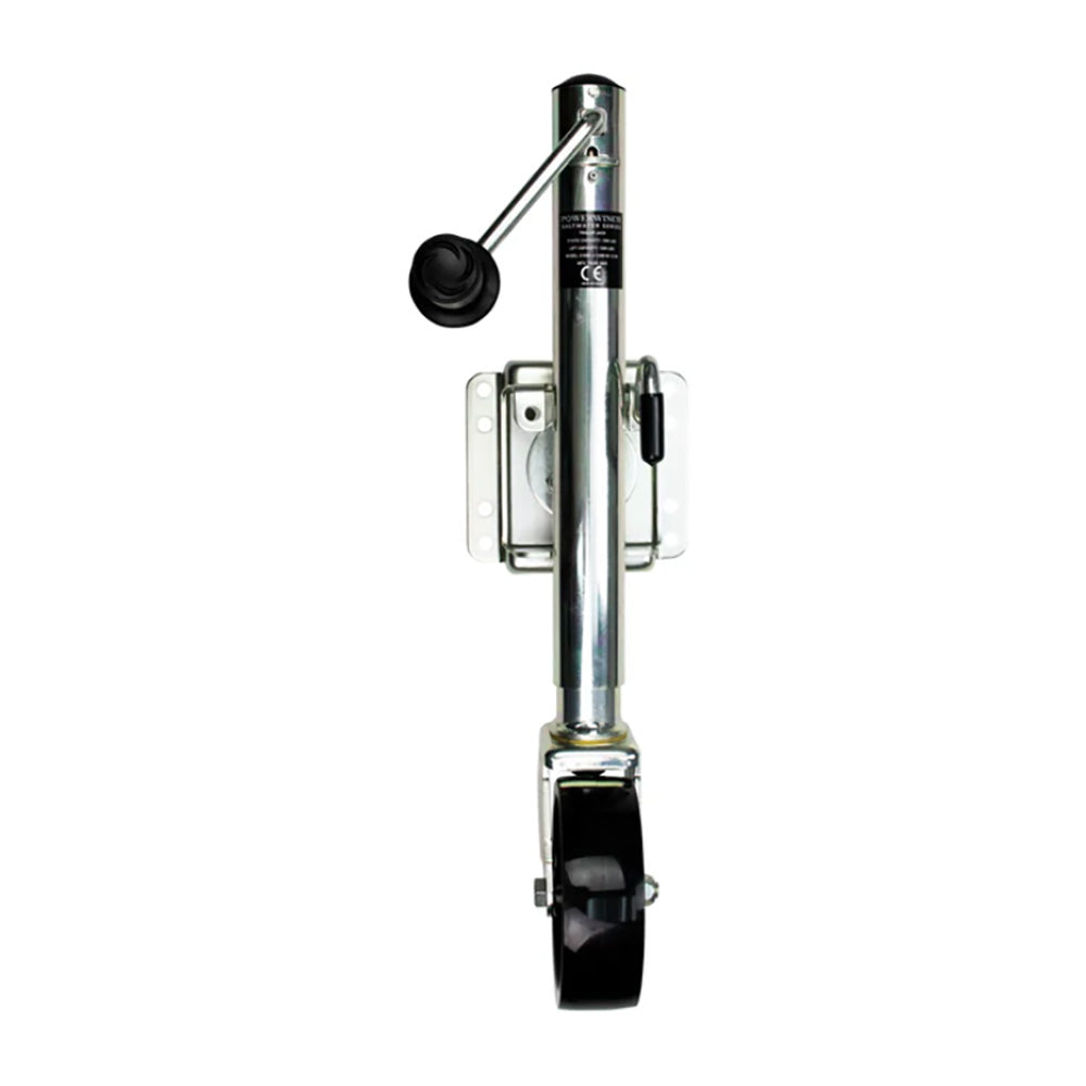 Powerwinch Saltwater Series Jack - 1200lb, Bolt-On, Single Wheel, Zinc 500+ HR Salt Spray [21600-J-1200-B1-Z-R] Powerwinch