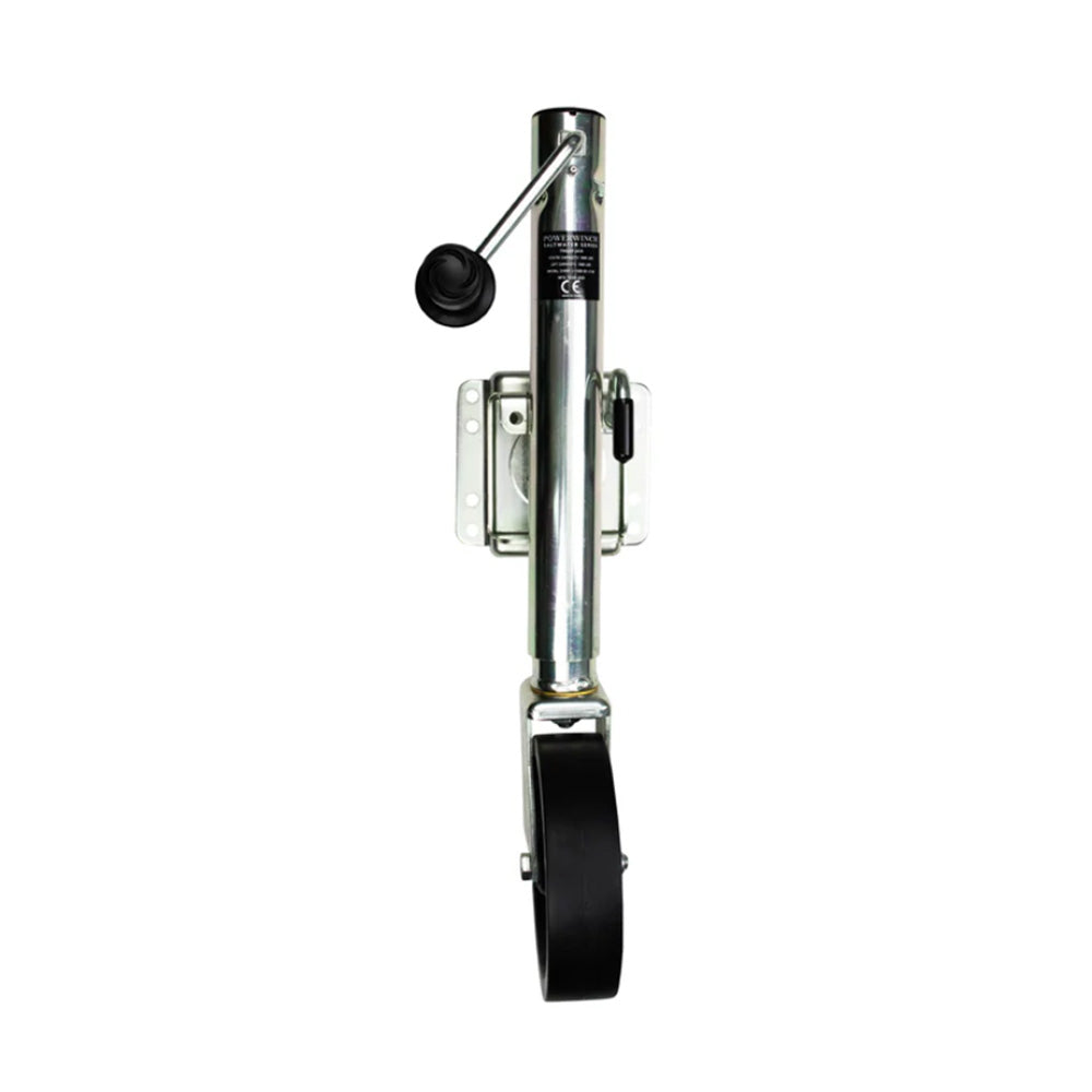 Powerwinch Saltwater Series Jack - 1500lb, Weld-On, Single Wheel, Zinc 500+ HR Salt Spray [21600-J-1500-B2-Z-R] Powerwinch