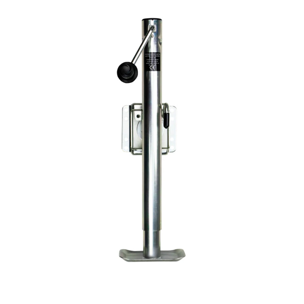 Powerwinch Saltwater Series Jack - 2500lb, Weld-On, Flat Plate, Zinc 500+ HR Salt Spray [21600-J-2500-WF-Z-R] Powerwinch
